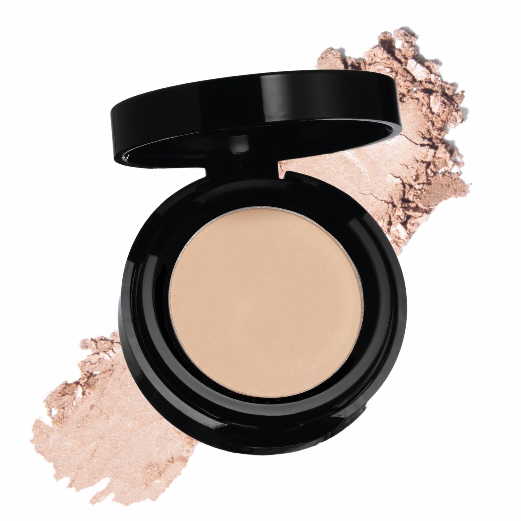 Sandstone Scandinavia Eyeshadow 262 Whiteish compact demonstrates long wear and fragrance-free formula.
