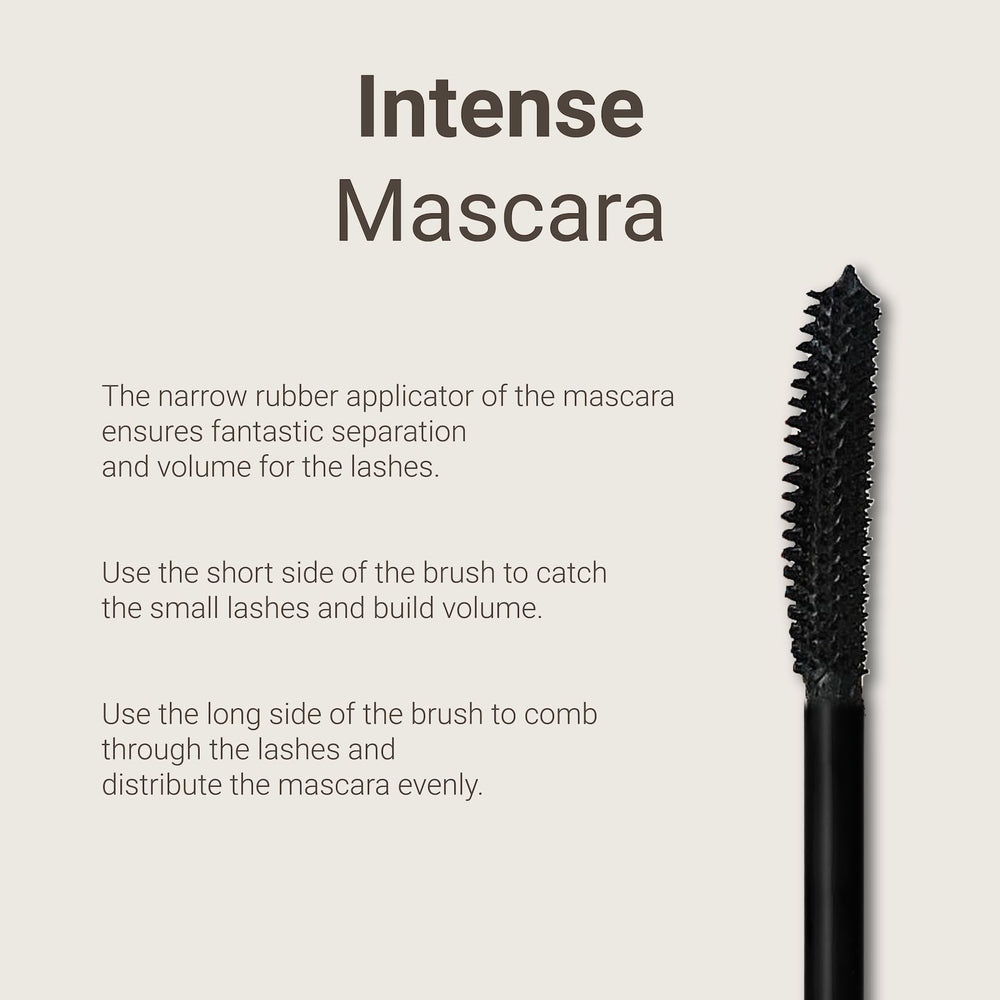 Sandstone Scandinavia Mascara lengthens lashes for defined volume.