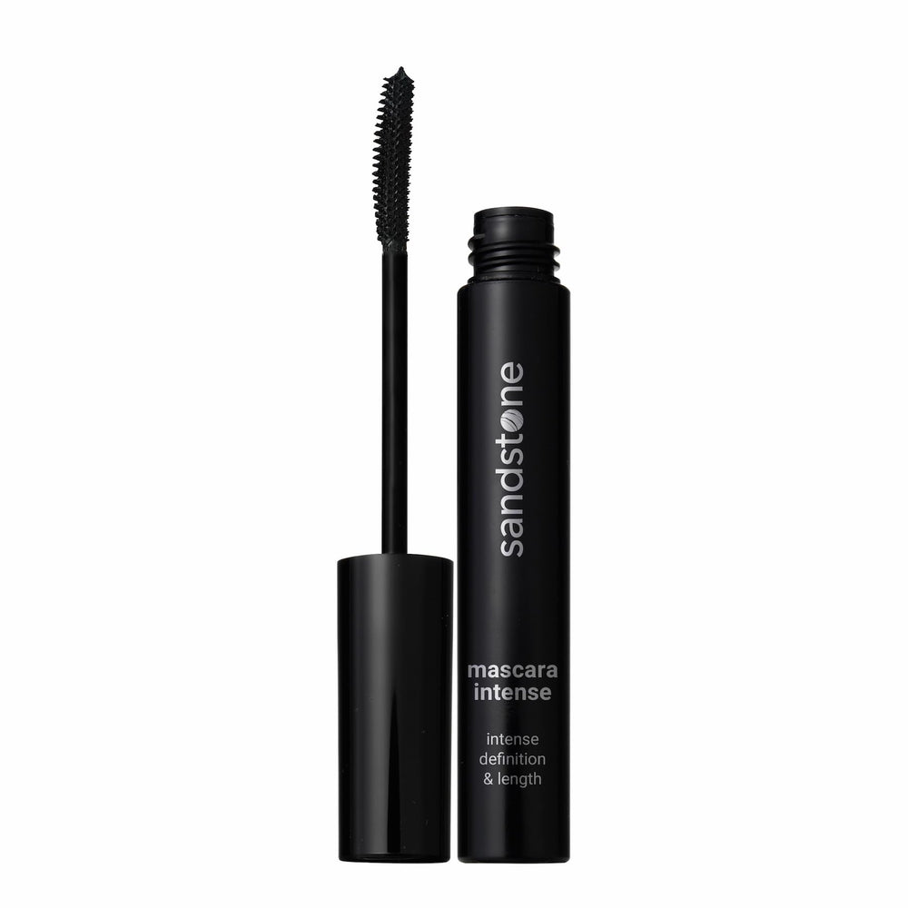 Sandstone Scandinavia Mascara volumizes lashes for a fuller look.
