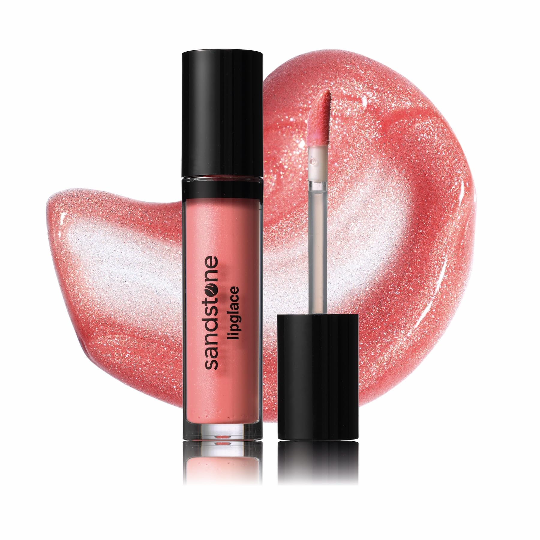 Sandstone Scandinavia Lipglace Nude Shine delivers a silky nude gloss with hydrated lips