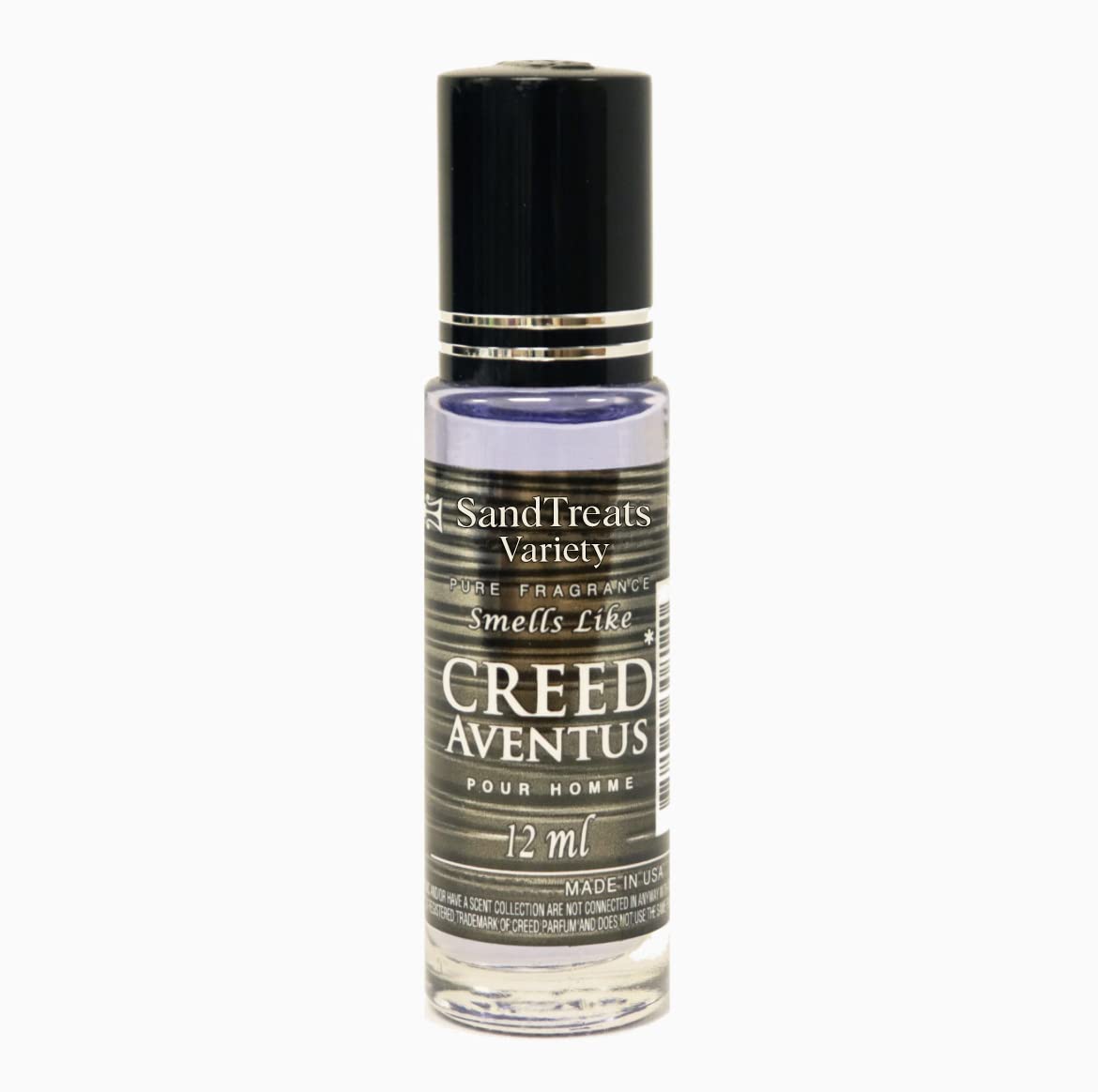 SandTreatsVariety Creed Aventus packaging showcases travel-friendly design and premium look.