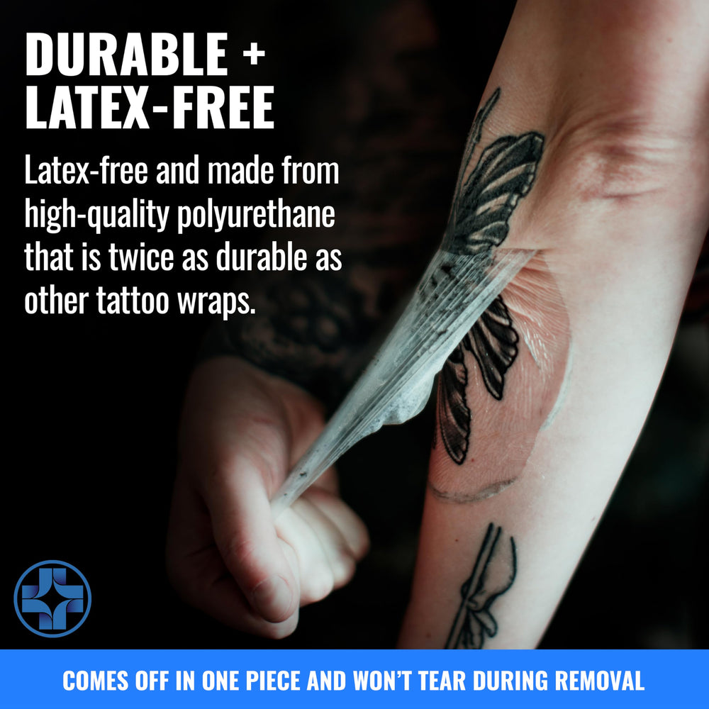Saniderm medium pack ready for convenient tattoo aftercare.
