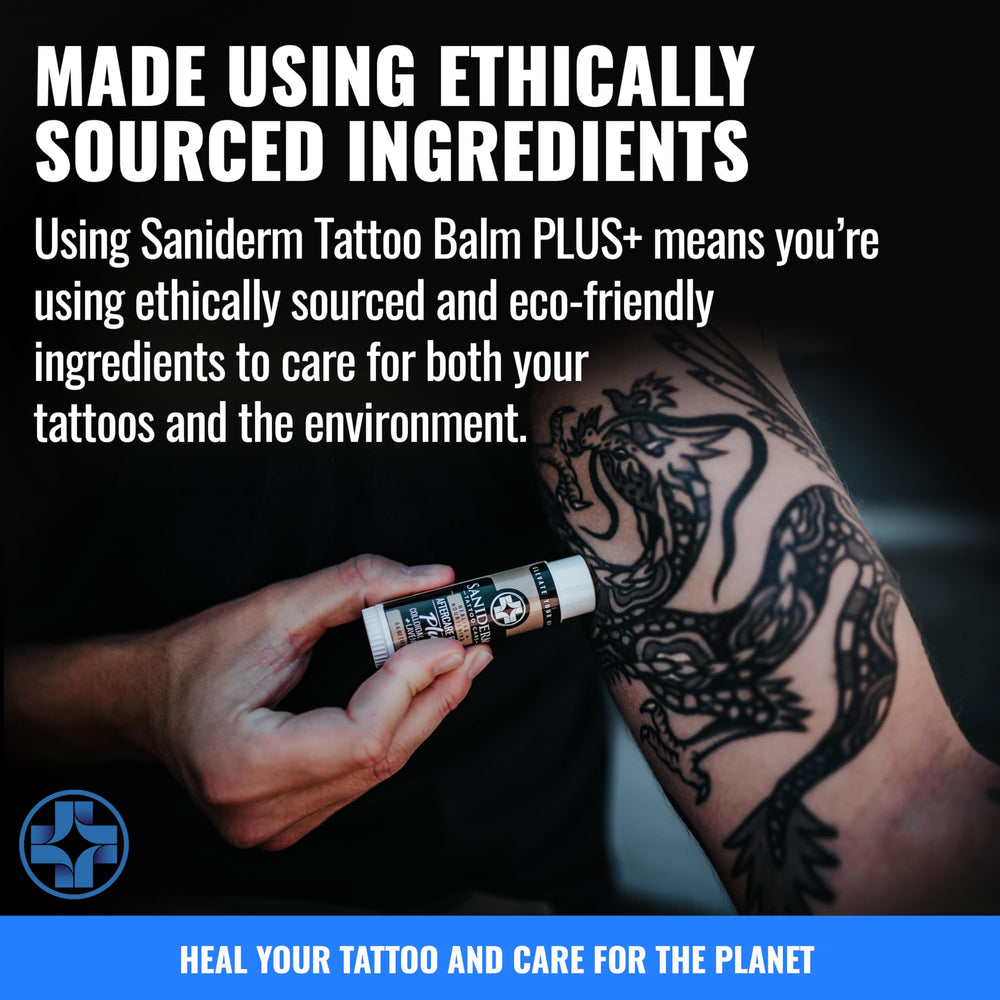 Eco-friendly Saniderm Balm Plus with ethically sourced ingredients.
