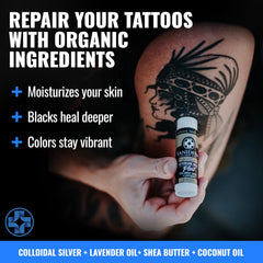 Saniderm Balm Plus being applied with lavender oil for soothing healing.