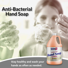 Close-up of aloe vera enriched foam from SANIT hand soap