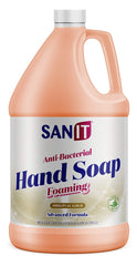 SANIT antibacterial foaming hand soap refill bottle showing bulk size and convenience