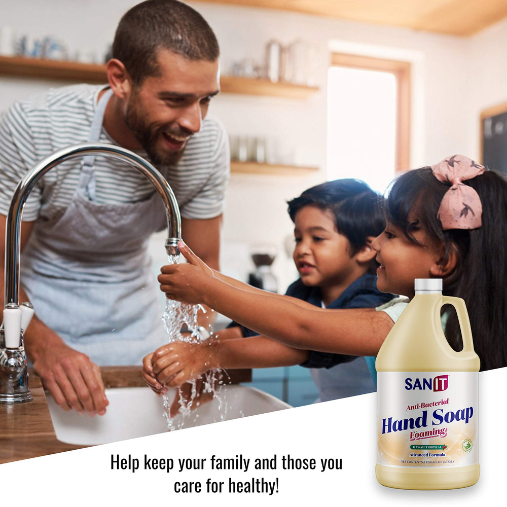 Sanit family-use daily hands image illustrating practical everyday hygiene.