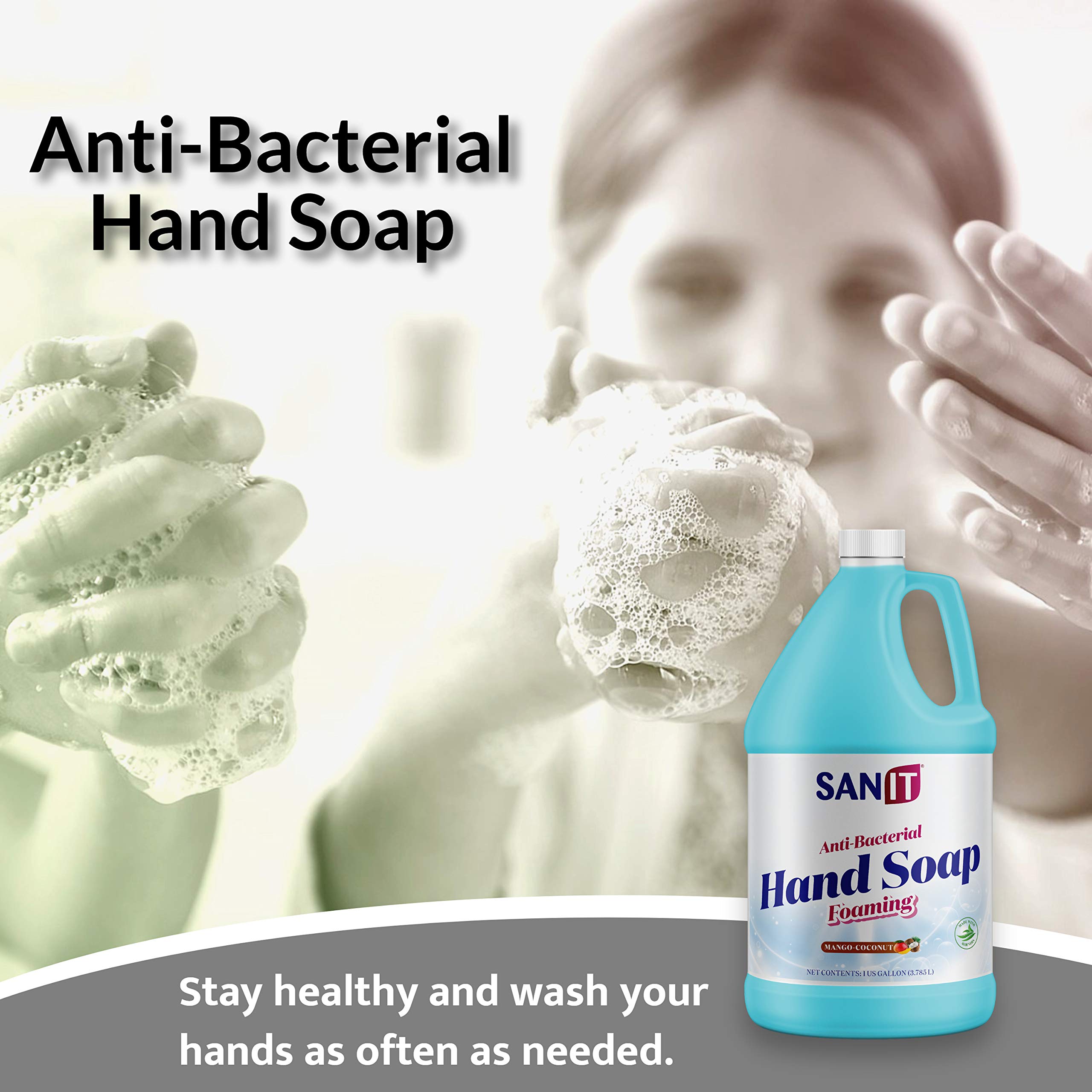 Sanit Aloe moisture keeps hands soft after washing.