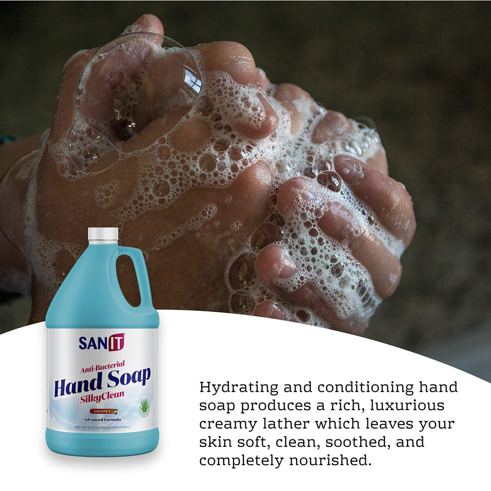 Sanit Silky Clean Aloe Vera gel close-up suggesting soothing formula.