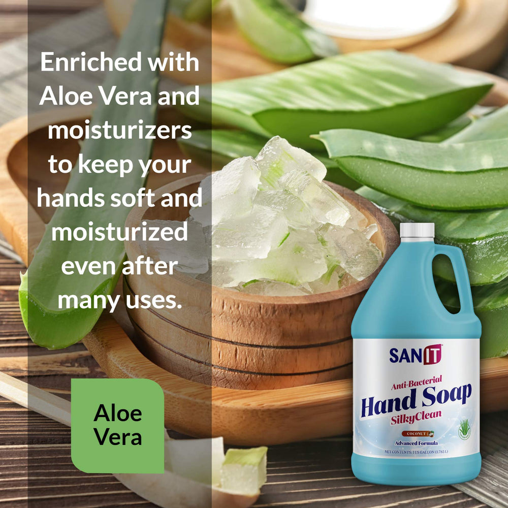 Sanit Silky Clean antibacterial formula supports hygienic daily routines.