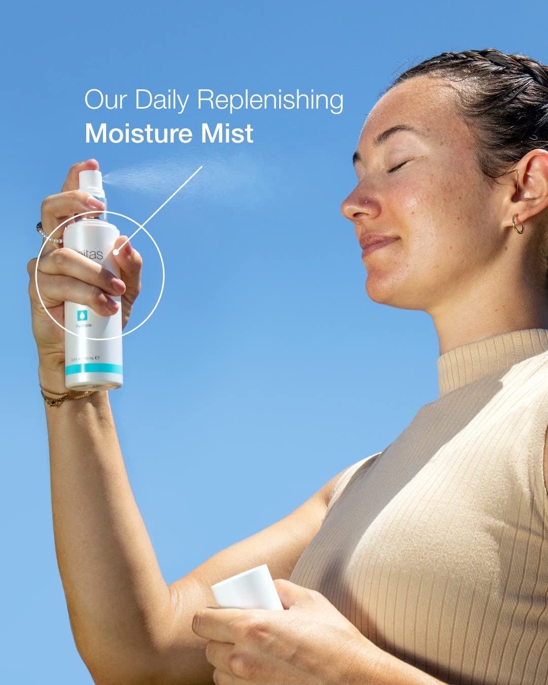 Sanitas Moisture Mist hyaluronic acid boost for daily skin hydration
