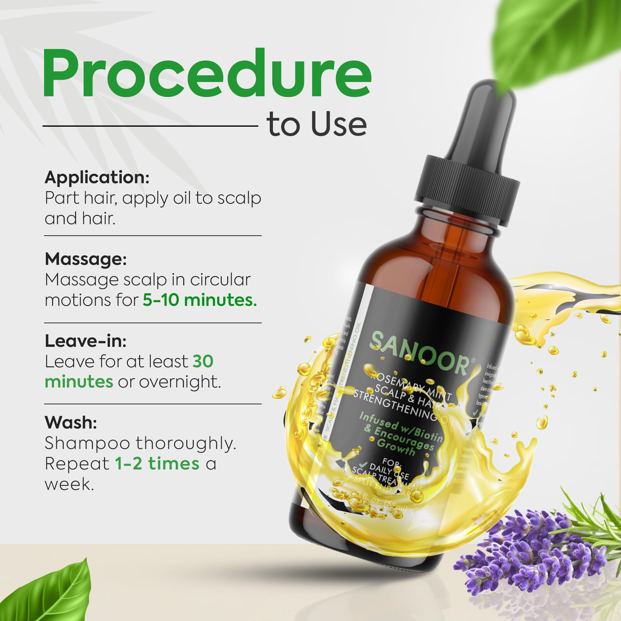 SANOOR oil features natural botanicals for chemical-free nourishment