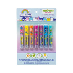 SANRIO Hello Kitty lip gloss 7-pack front view for on-the-go shine and playful color.
