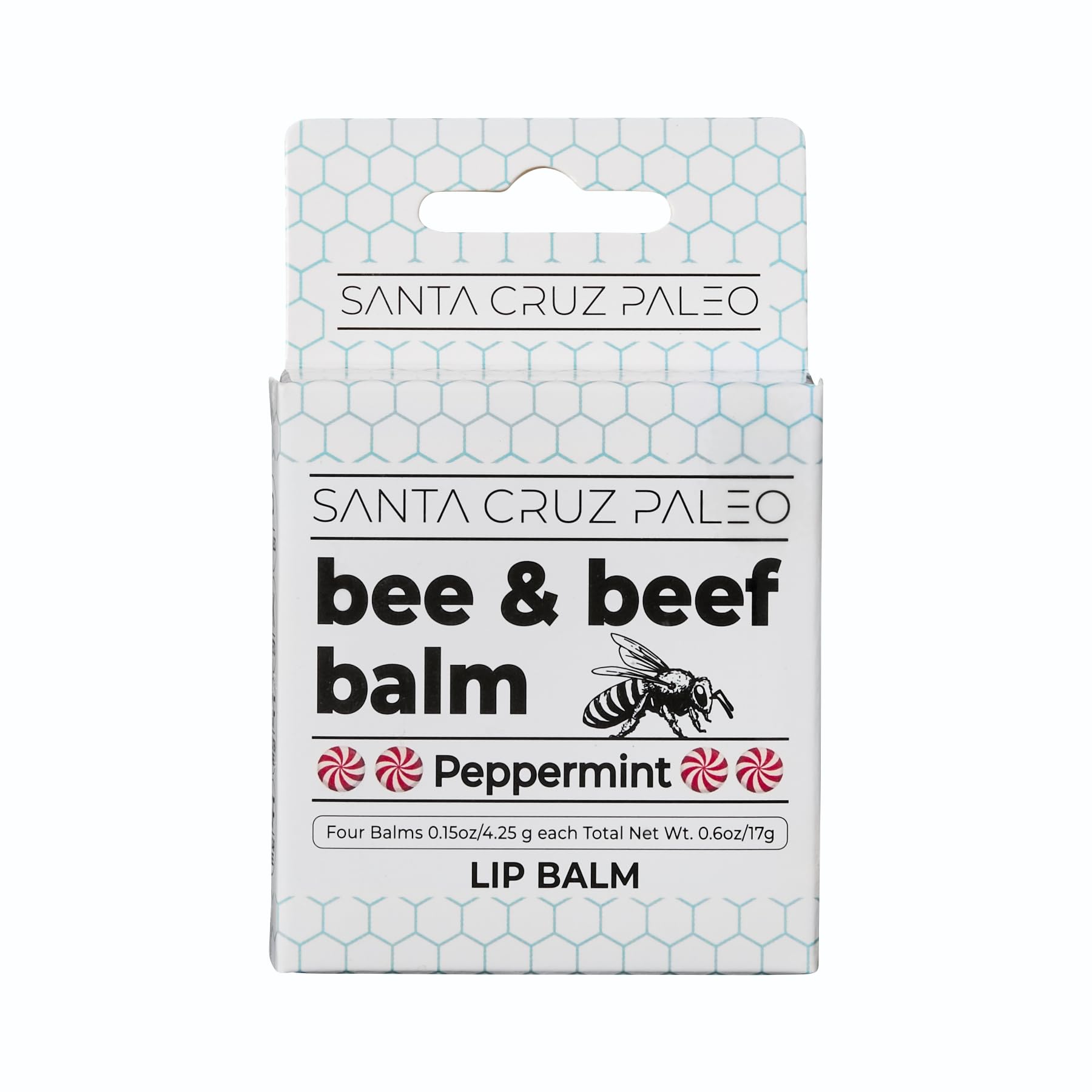 Santa Cruz Paleo lip balm pack shown for home and on-the-go hydration.