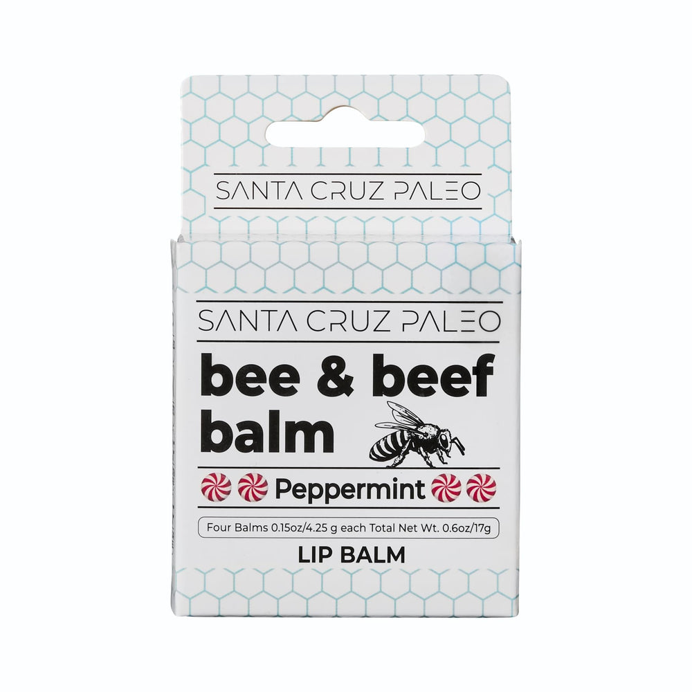 Santa Cruz Paleo lip balm pack shown for home and on-the-go hydration.