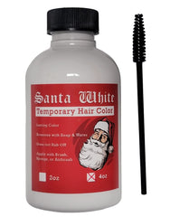 Santa White temporary color on hair provides opaque white vibrancy