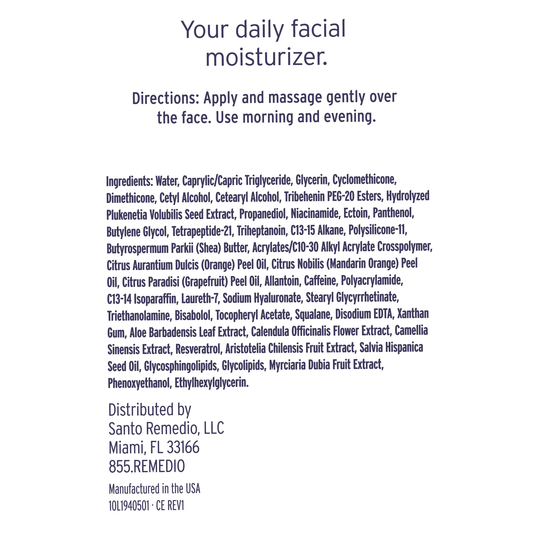 Santo Remedio Cream texture close-up, inviting smooth, hydrated skin.