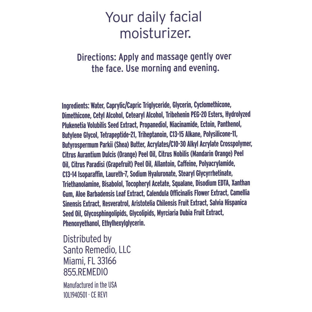 Santo Remedio Cream texture close-up, inviting smooth, hydrated skin.