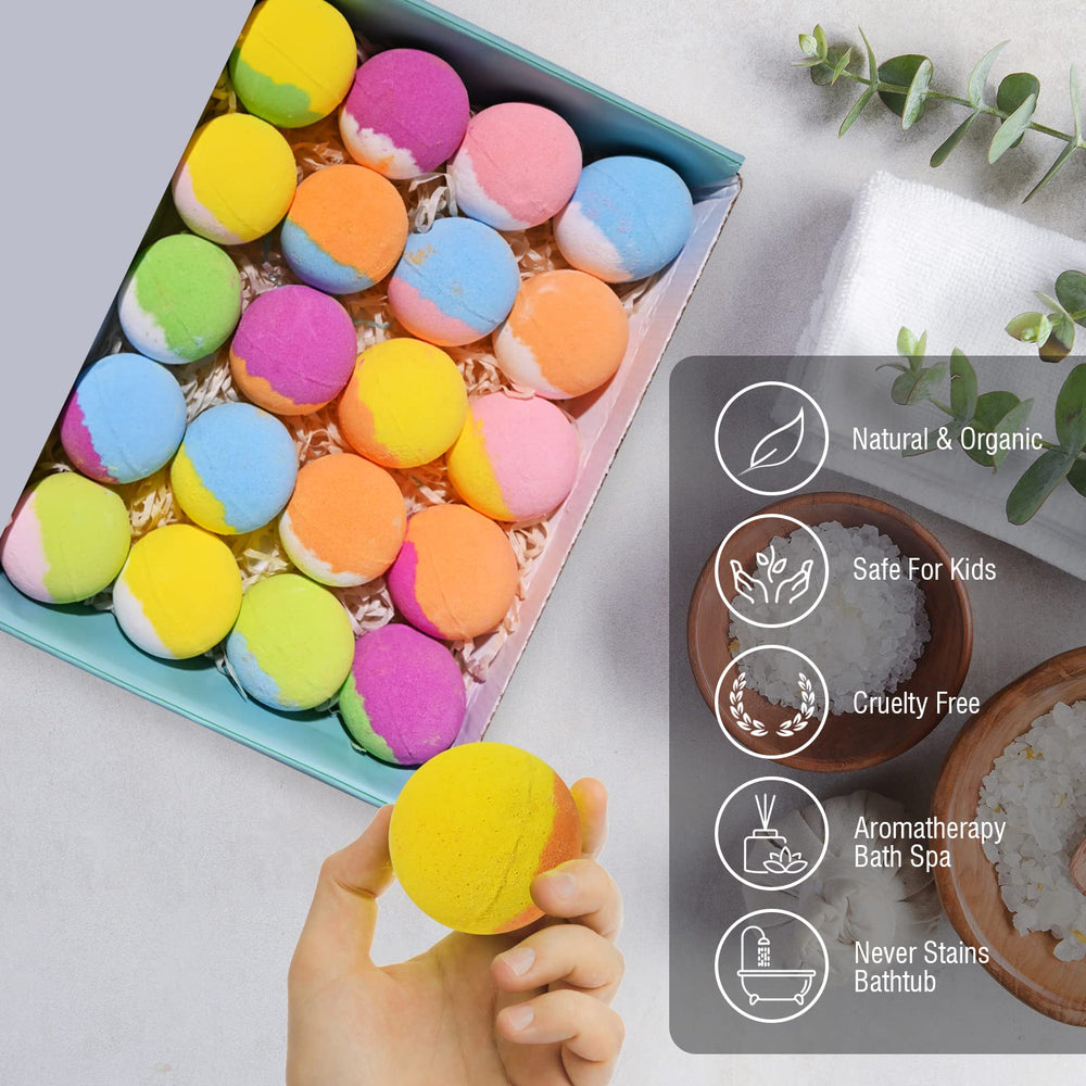 Santrela bath bombs use safe, gentle ingredients for kids' baths