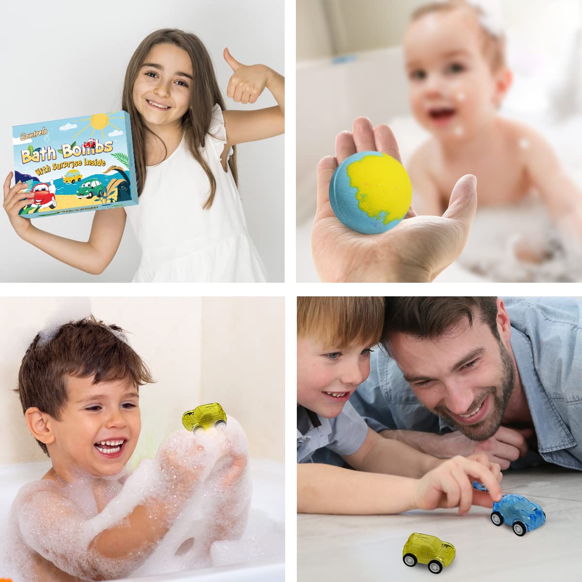 Santrela vibrant fizz colors the tub and invites bath-time fun.
