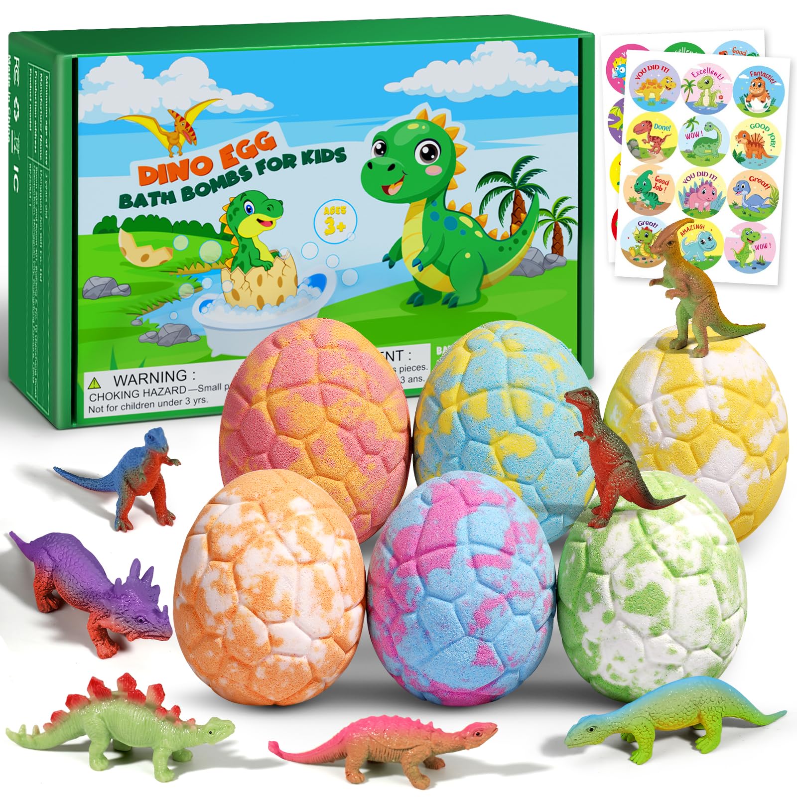 Sanyi dino egg bath bomb unboxing reveals surprise toy for kids.