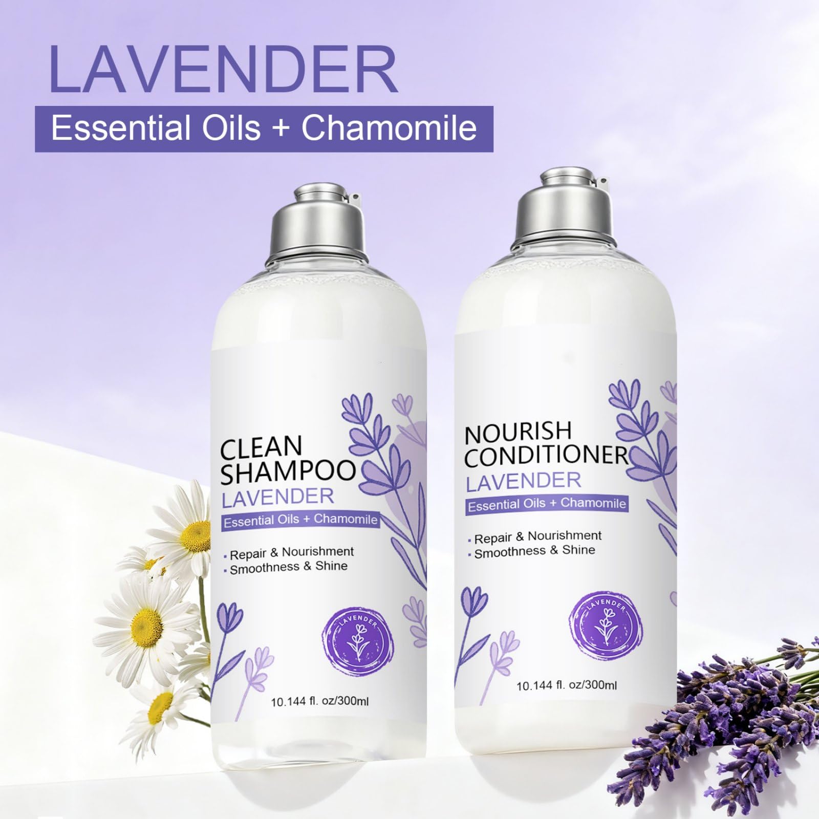 SANZHUAN Chamomile and lavender flowers visual conveying soothing scent and nourishment.