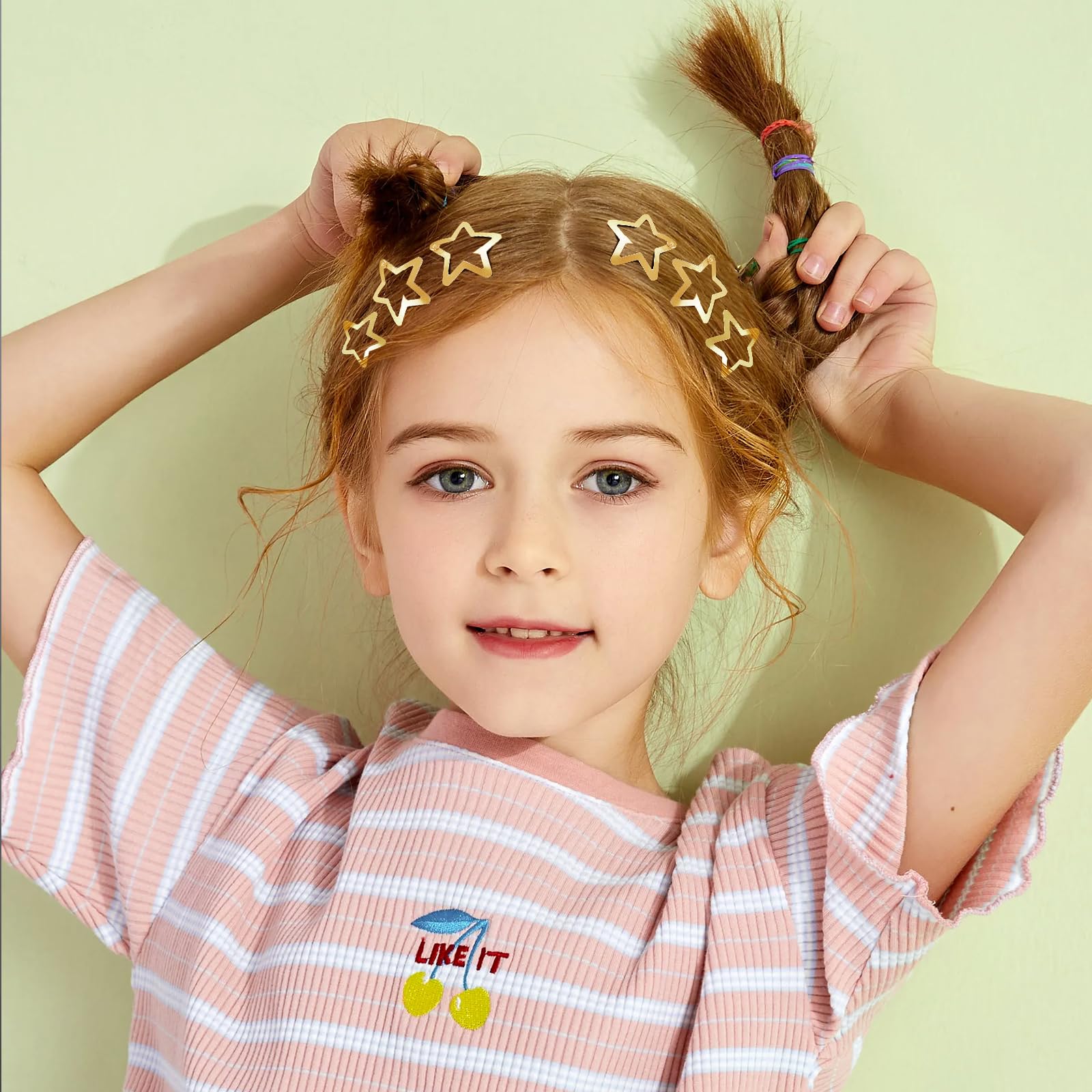 SAOROPEB non-slip star hair clip secures bangs and ponytails