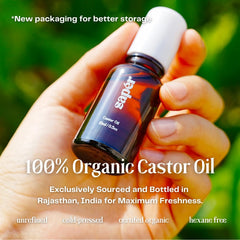 Saper Amber glass bottle preserves oil potency during daily use