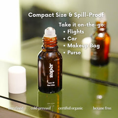 Saper Cold-pressed organic castor oil label highlighting hexane-free formula