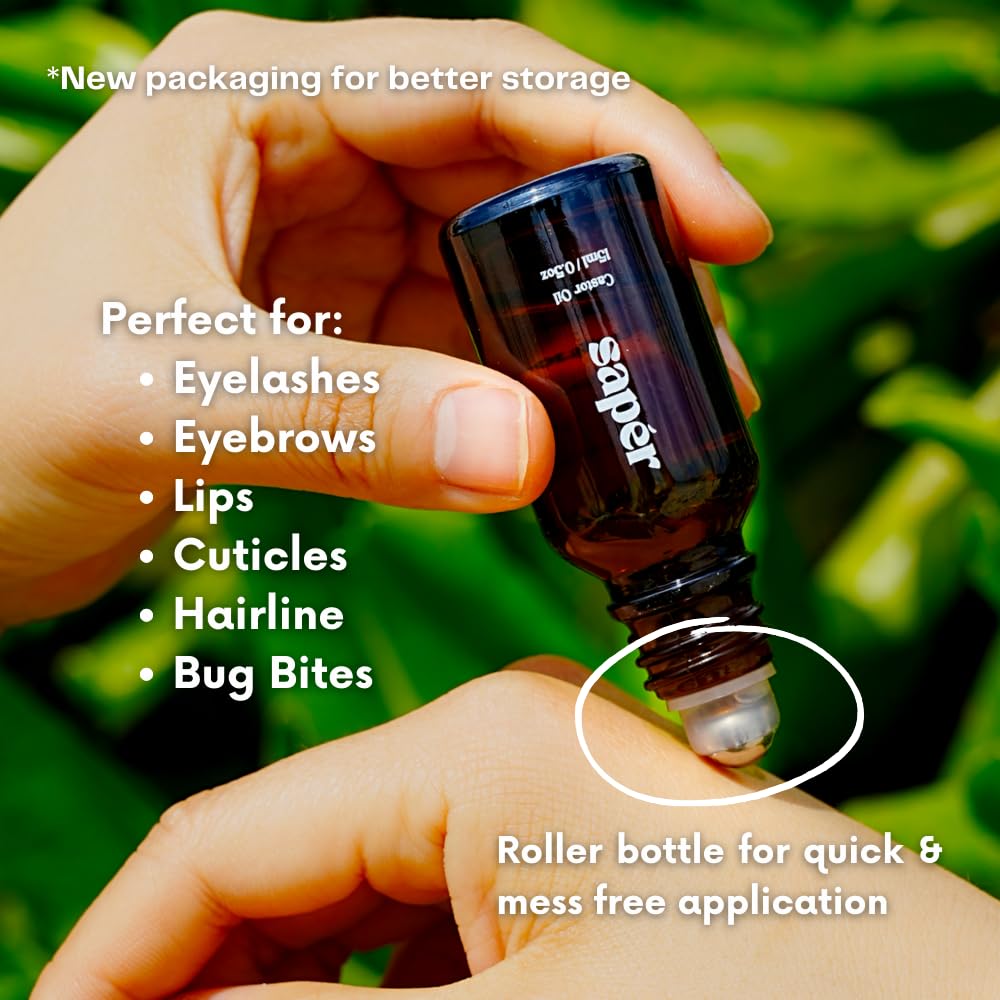 Saper Gentle under-eye skincare with castor oil roll-on
