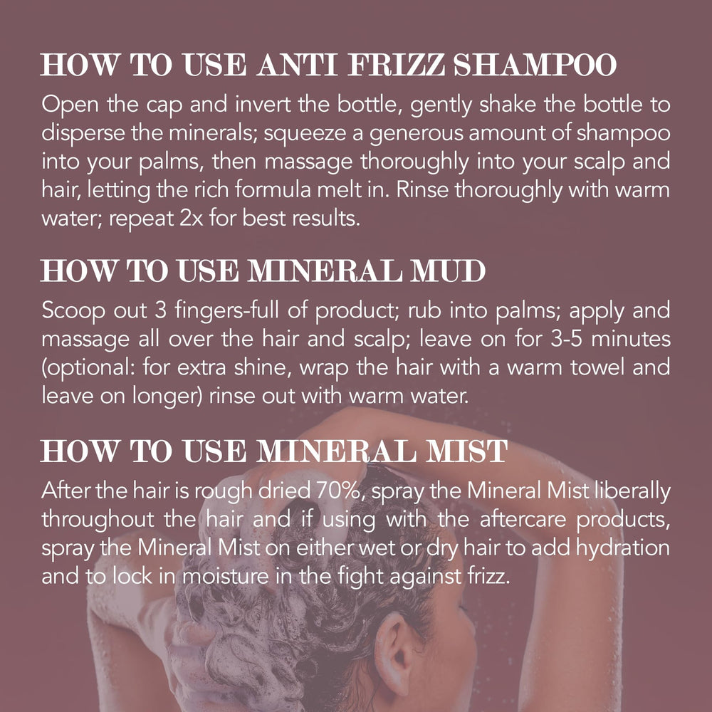 Saphira Defrizz routine step bottle shows a simple wash sequence.