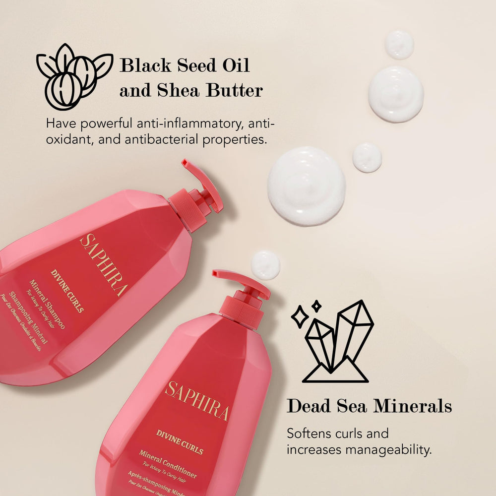 Saphira Divine Curls conditioner on wet hair, smooth detangling
