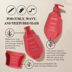 Saphira Divine Curls Kit mud-clay jar showing detoxifying treatment for defined curls.