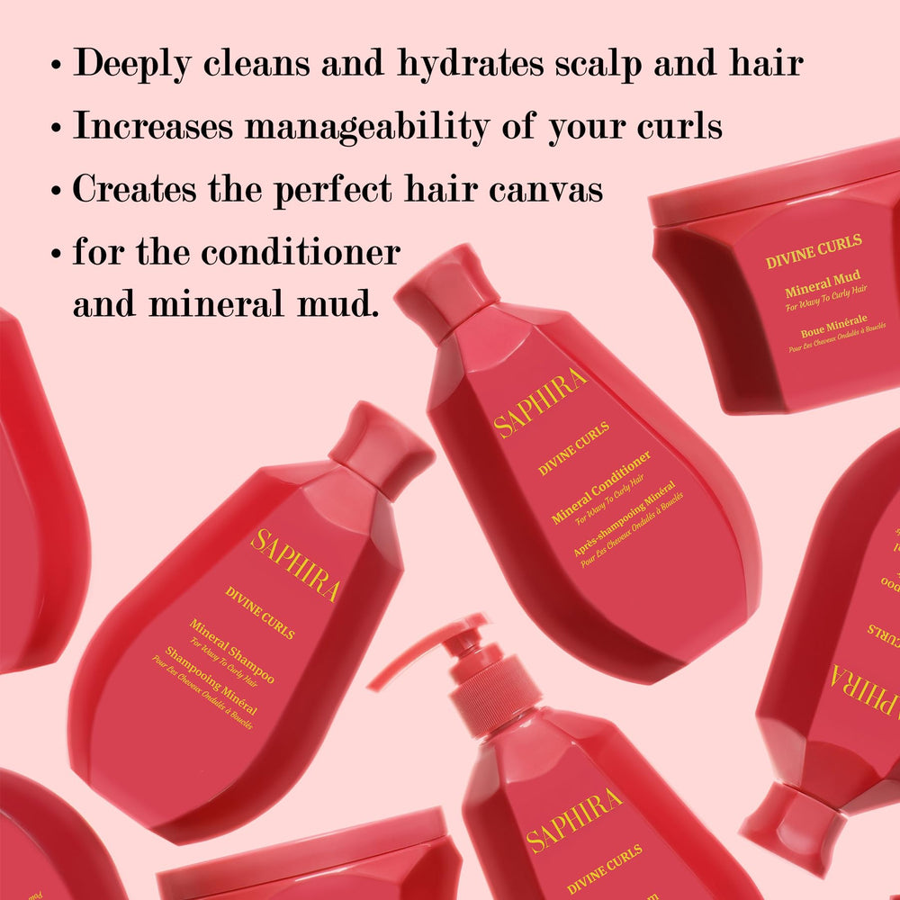 Saphira Divine Curls Shampoo model curls portrait highlights soft definition