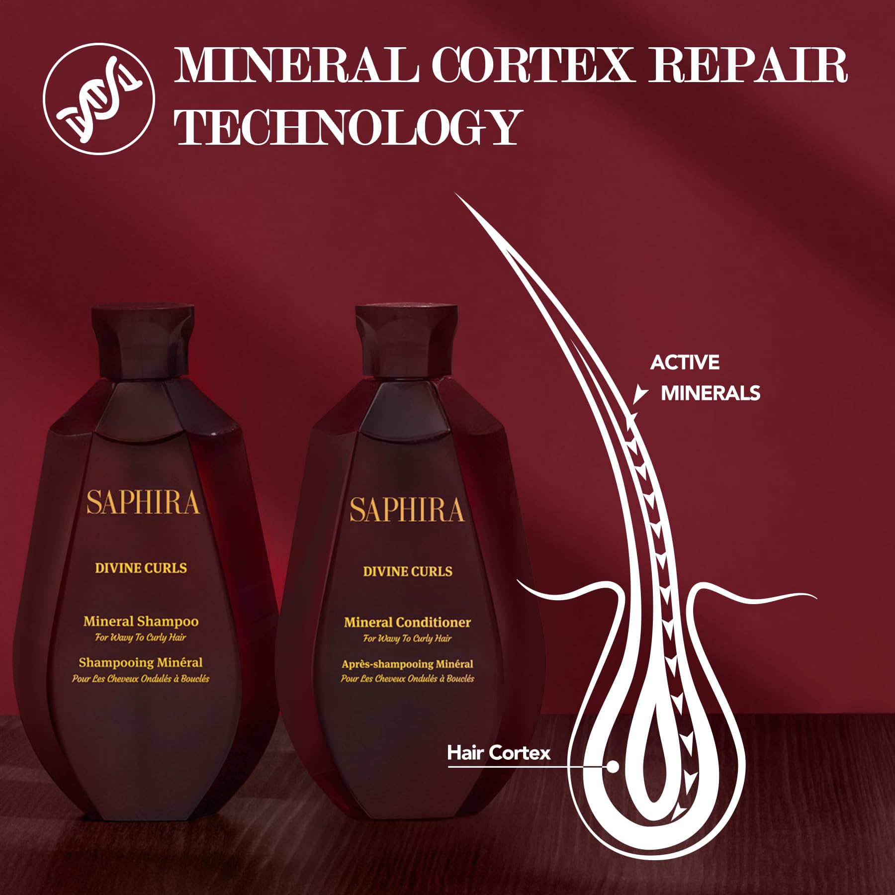 Saphira Healing Repair conditioner being applied for even, silky distribution.
