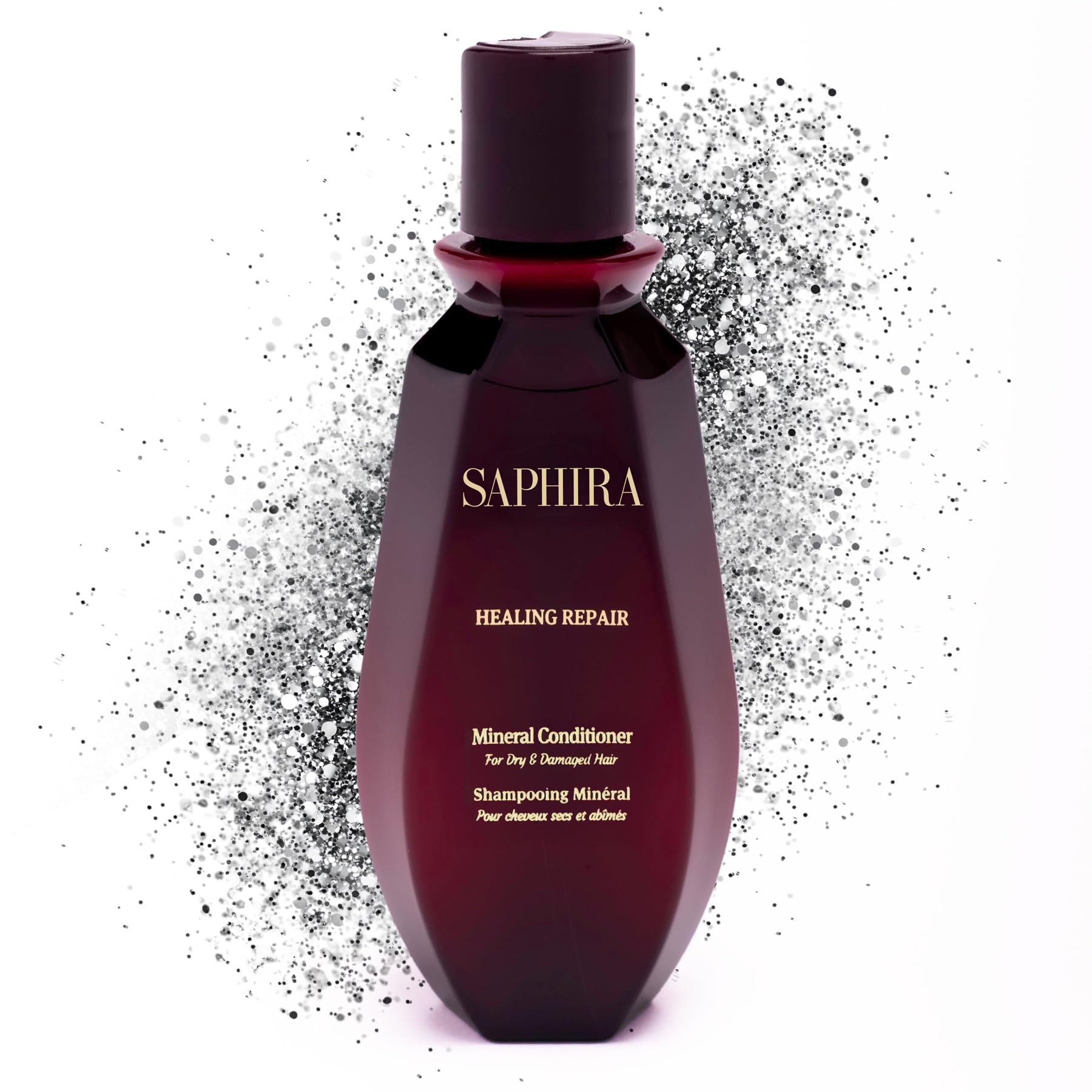 Saphira Healing Repair Conditioner bottle-front for smoother detangling