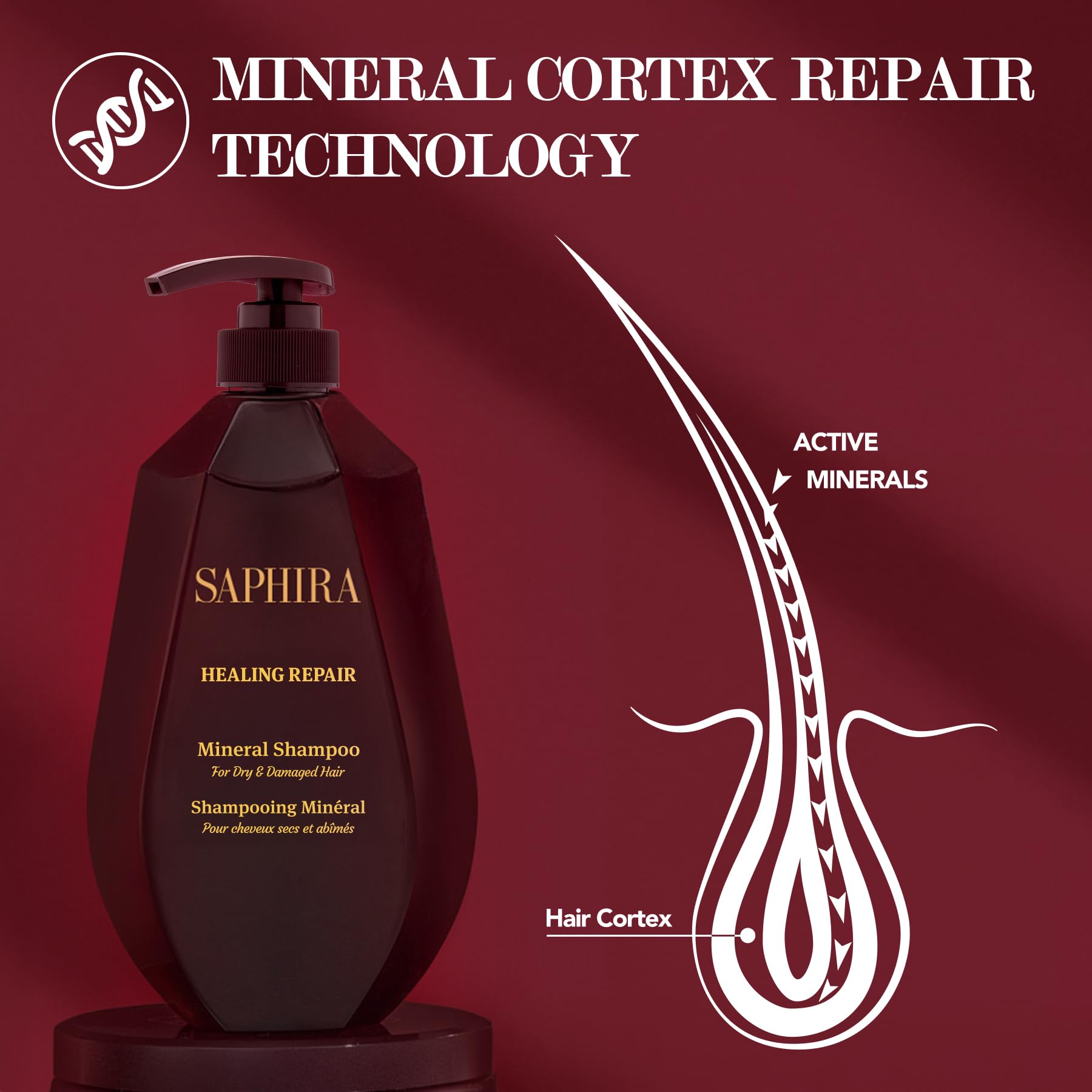 Foam close-up from Saphira Healing Repair Shampoo illustrating gentle cleansing