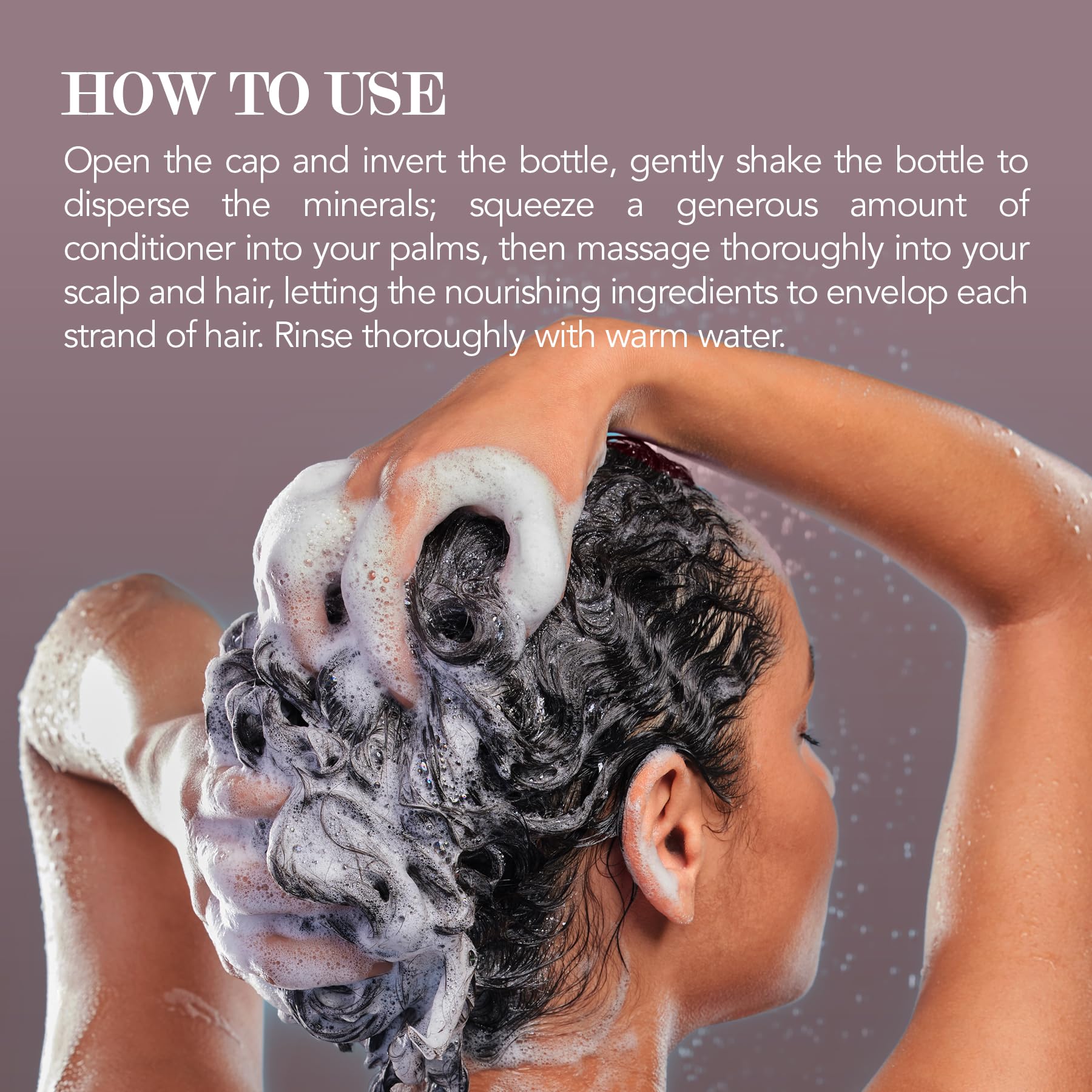 Salon-ready finish with Saphira Mineral DeFrizz conditioner after styling.