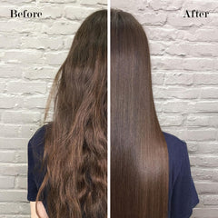 Saphira mineral mud being spread over hair for even coverage