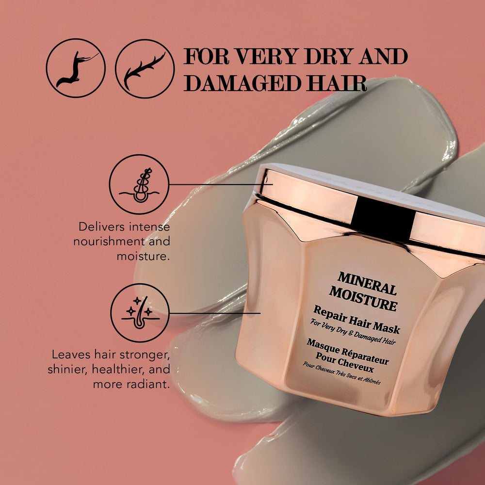 Pour shot of Saphira mask shows creamy texture ready for even coverage.
