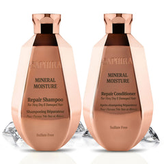 Saphira Mineral Moisture Repair Shampoo bottle for gentle cleansing and hydrated hair.