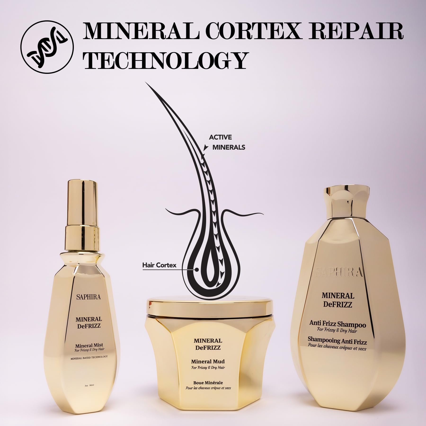 Mud application texture reveals mineral-rich clay for hair care.