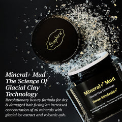 Saphira Mineral+ Mud Hair Mask with glacial ice extract revitalizing the scalp