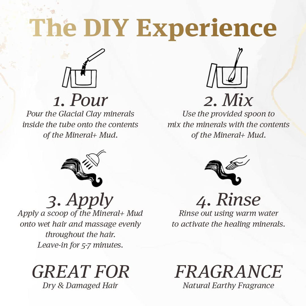 Saphira Mineral+ Mud Hair Mask with volcanic ash strengthens strands