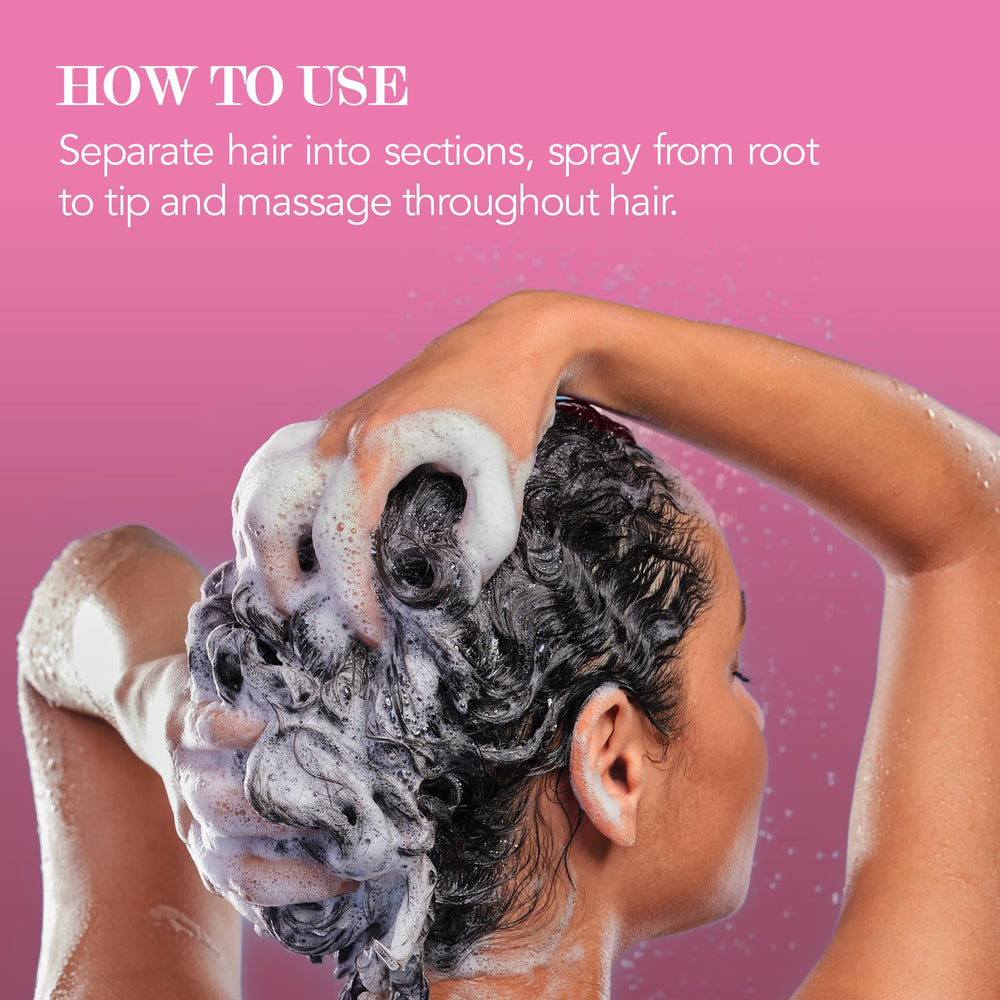 Saphira Volume Boost Kit in-use foam on hair for instant lift