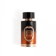 Sapil Ombre Flame Aura bottle with warm glow for evening wear