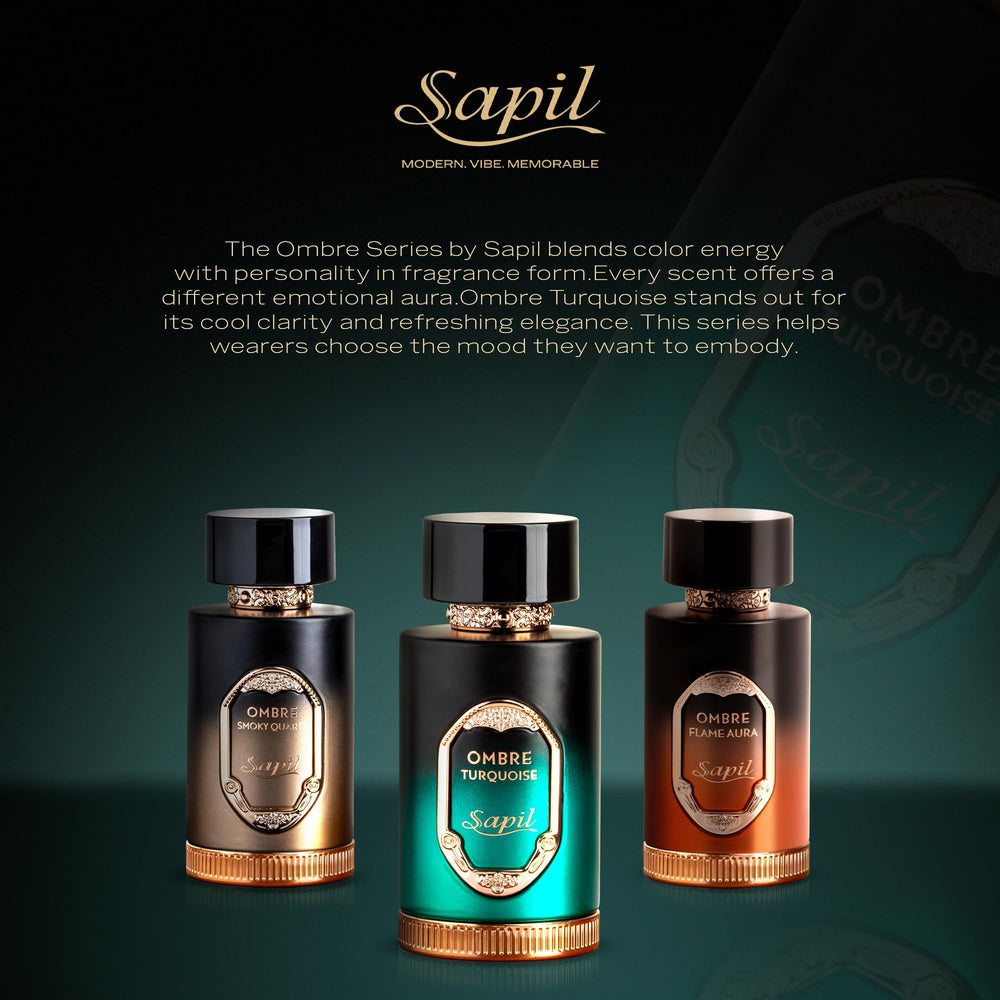 Sapil Ombre Turquoise 100ml bottle ready for gifting or daily use.