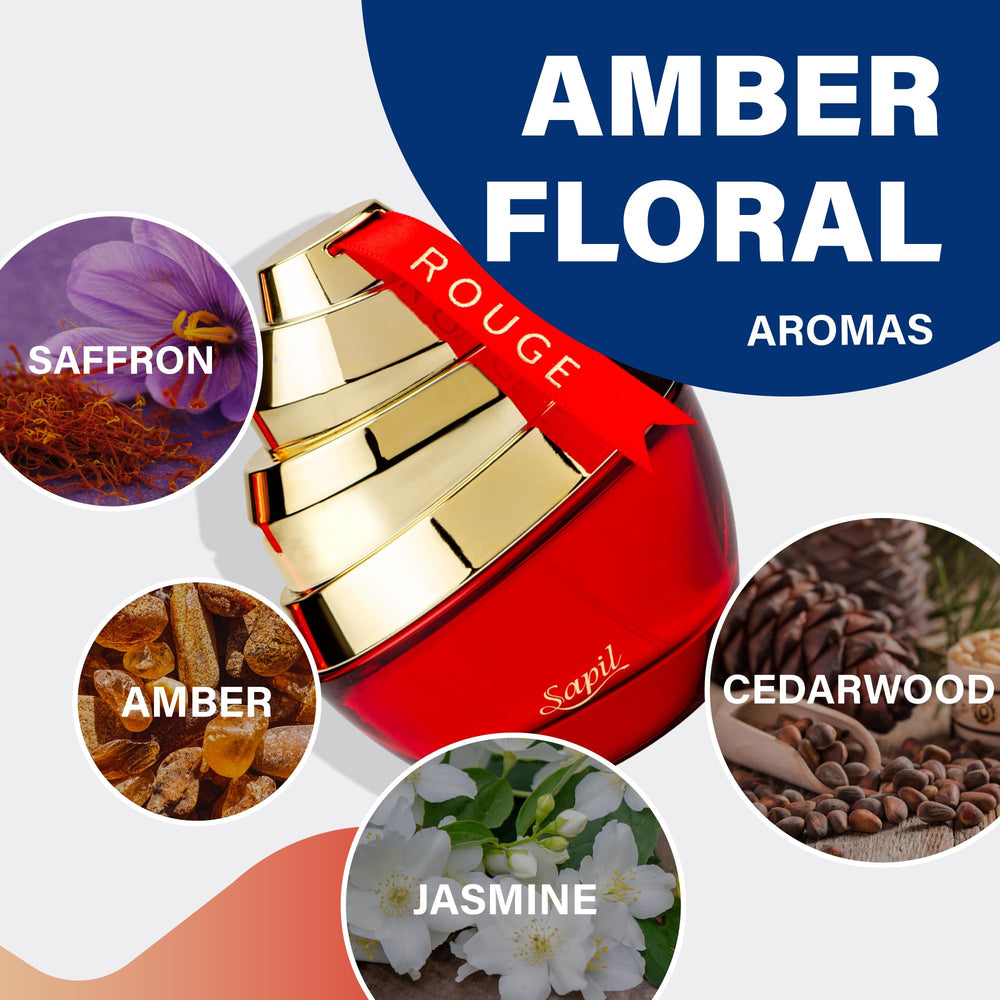 Amber heart notes of Sapil Rouge creating warmth and depth.