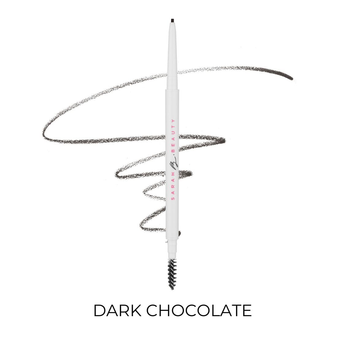 SARAH B. BEAUTY Better Brow six shade swatches show versatility.