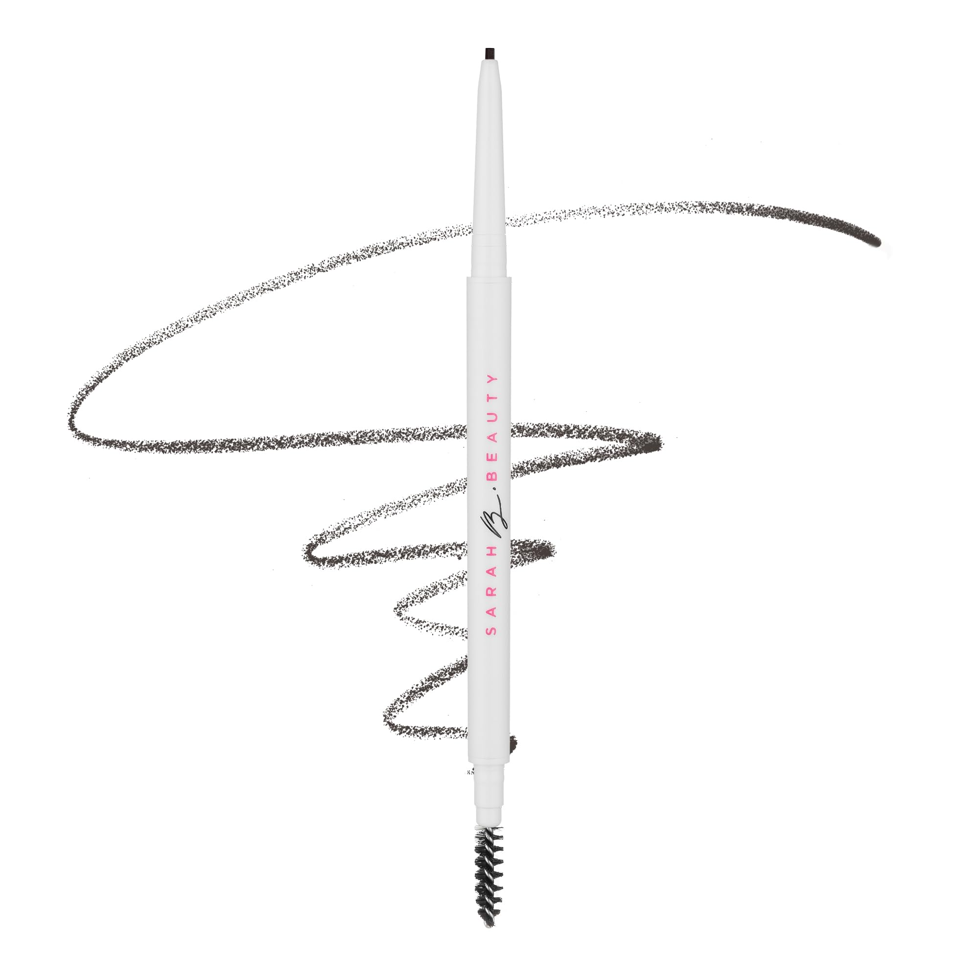 SARAH B. BETTER BROW pencil tip for precise brow definition.